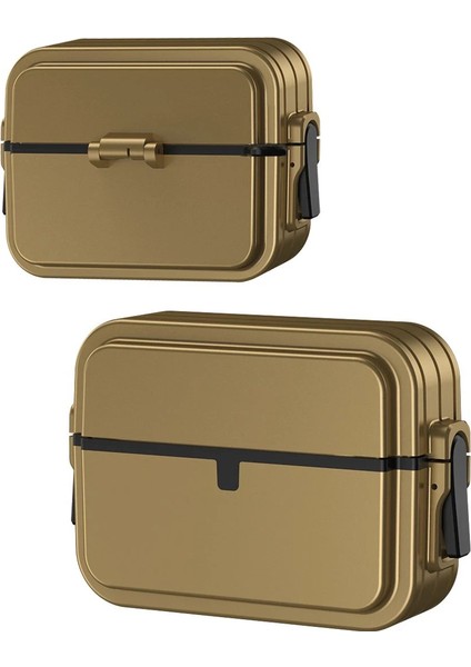 Airpods 3 (3.nesil) 404 Kilitli Kılıf - Gold Glstd