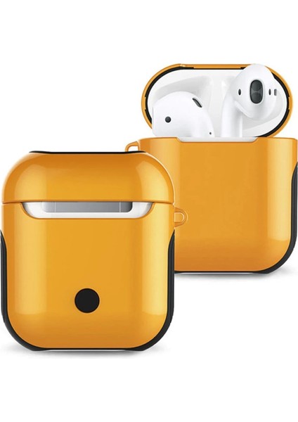 Airpods 2 (2.nesil) 3in1 Kılıf - Sarı Glstd