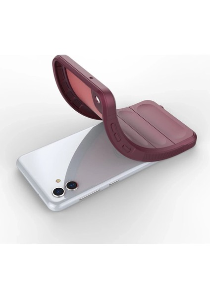 Samsung Galaxy A04E Kılıf Optimum Silikon - Bordo Glstd