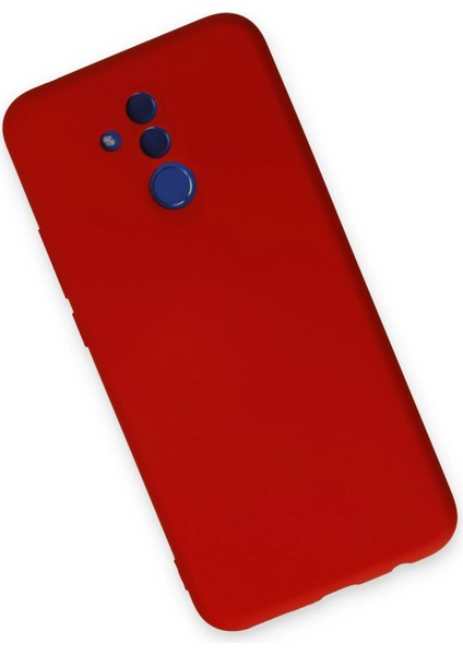 Huawei Mate 20 Lite Kılıf Nano Içi Kadife Silikon - Kırmızı Glstd