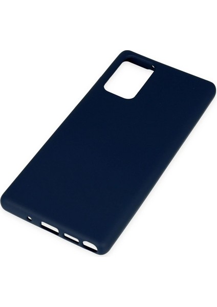 Samsung Galaxy Note 20 Kılıf Nano Içi Kadife Silikon - Lacivert Glstd