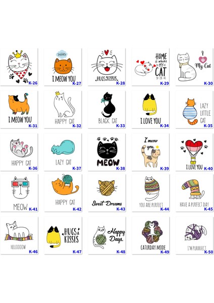 Kedi Tasarımlı Hediye Kutuları, Hediye Setleri, Kedili Kutular K Serisi (100 Model)