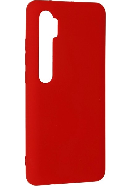 Xiaomi Mi Note 10 Lite Kılıf Nano Içi Kadife Silikon - Kırmızı Glstd