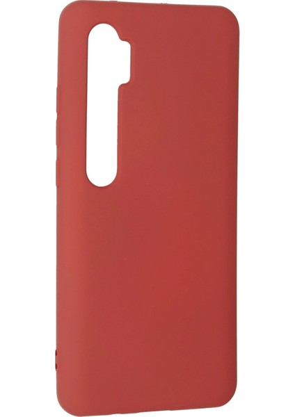 Xiaomi Mi Note 10 Lite Kılıf Nano Içi Kadife Silikon - Kiremit Glstd
