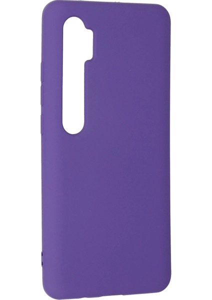 Xiaomi Mi Note 10 Lite Kılıf Nano Içi Kadife Silikon - Mor Glstd