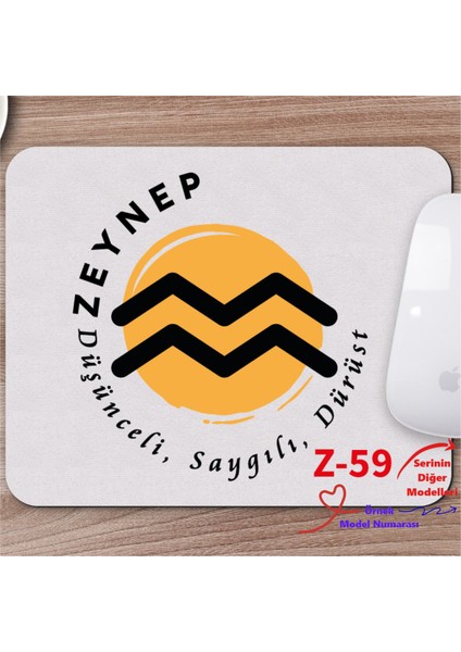 Kişiye Özel Burç Temalı Mousepad, Burçlara Özel Tasarım Serisi Z2 Serisi