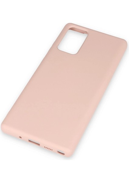 Samsung Galaxy Note 20 Kılıf Nano Içi Kadife Silikon - Pudra Glstd