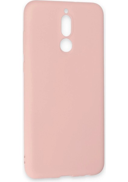 Huawei Mate 10 Lite Kılıf Nano Içi Kadife Silikon - Pudra Glstd