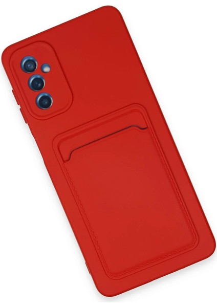 Samsung Galaxy A14 4g Kılıf Kelvin Kartvizitli Silikon - Kırmızı Glstd