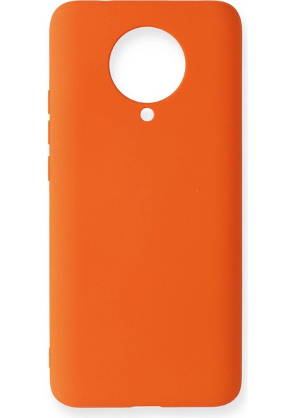 Xiaomi Redmi K30 Pro Kılıf Nano Içi Kadife Silikon - Turuncu Glstd