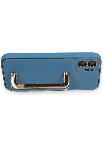 Apple iPhone 12 Kılıf Coco Elit Kapak - Mavi Glstd