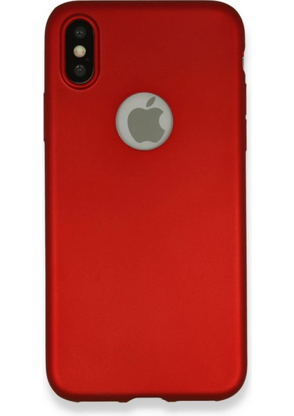 Apple iPhone X Kılıf First Silikon - Bordo Glstd