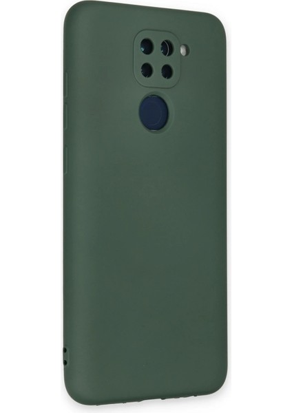 Xiaomi Redmi Note 9 Kılıf Nano Içi Kadife Silikon - Koyu Yeşil Glstd