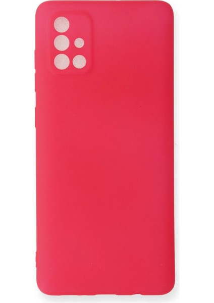 Samsung Galaxy A71 Kılıf First Silikon - Pembe Glstd