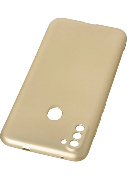 Samsung Galaxy A11 Kılıf First Silikon - Gold Glstd
