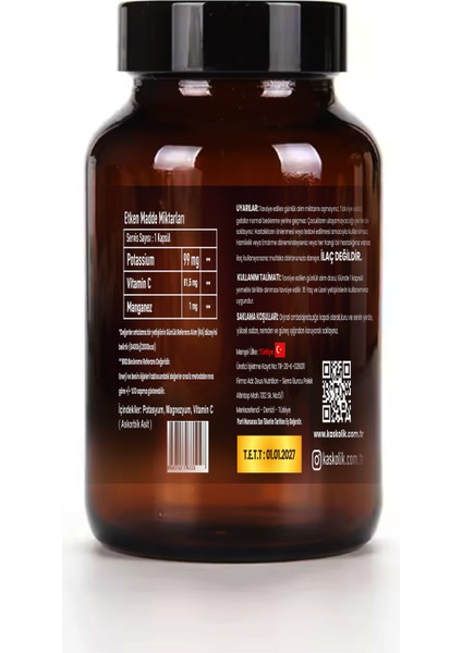 Potassium Aspartate 99 Mg 60 Capsules fiyatları