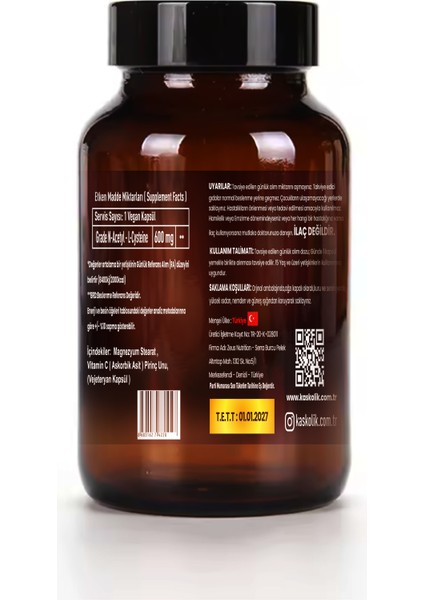 Nac, N-Acetyl L-Cysteine, 600 Mg, 60 Veggie Capsules