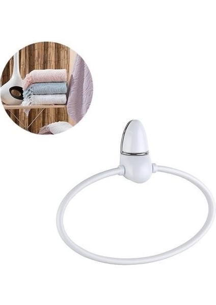 ® Oval Yuvarlak Halka Havluluk Dekoratif El Havlusu Tutacağı Askısı