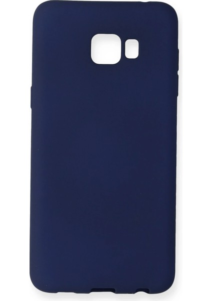 Samsung Galaxy C5 Pro Kılıf First Silikon - Lacivert Glstd