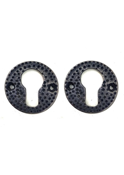 Antika Tarz Dekoratif Pirinç Oda Kilit Rozeti - 49MM, Oksit