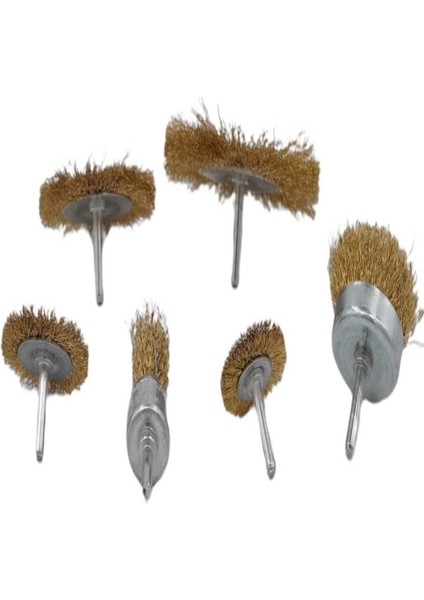 6'lı Pimli Tel Fırça Seti Pas Yağ Kir Boya Yapışkan Çözücü (4887) modelleri