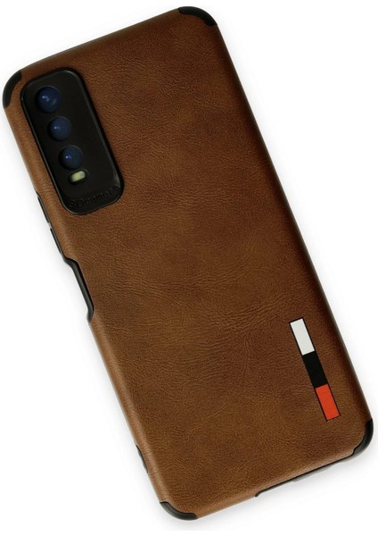Vivo Y11S Kılıf Loop Deri Silikon - Kahverengi Glstd