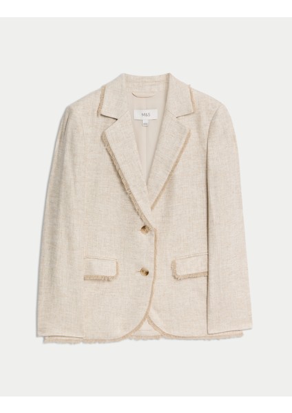 Keten Karışımlı Blazer Ceket indirimleri