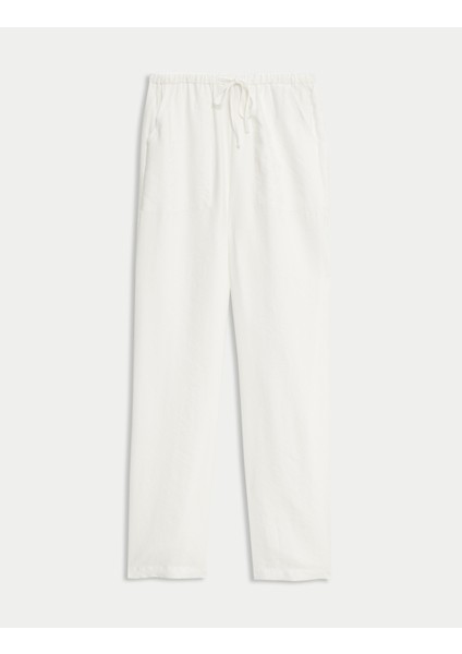 Lyocell Zengin Düz Straight Leg Pantolon