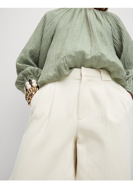 Yüksek Bel Tailored Wide Leg Jean fiyatları