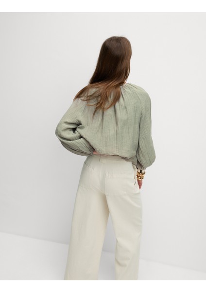 Yüksek Bel Tailored Wide Leg Jean modelleri