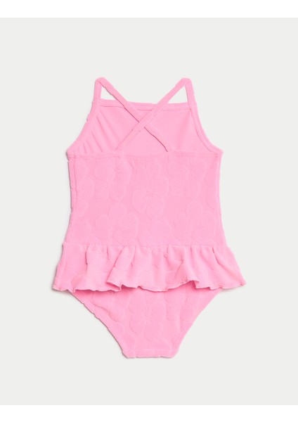 Çiçek Dokulu Fırfırlı Mayo (2-8 Yaş) fiyatları