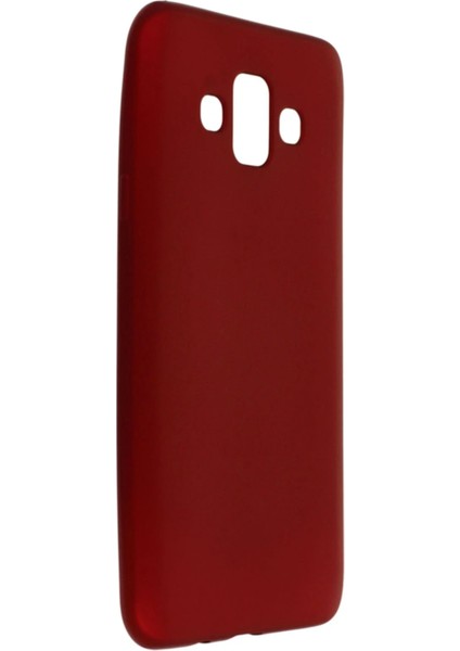 Samsung Galaxy J7 Duo Kılıf First Silikon - Bordo Glstd