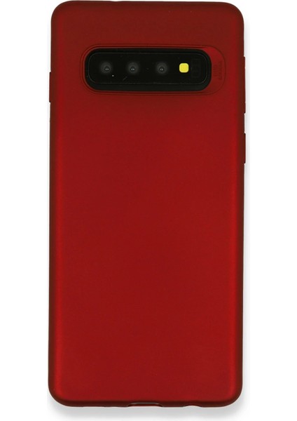 Samsung Galaxy S10 Plus Kılıf First Silikon - Bordo Glstd