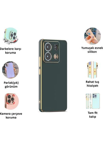 Xiaomi Redmi Note 13 Pro 5g Kılıf Kenar Detaylı Yumuşak Parlak Silikon fiyatları