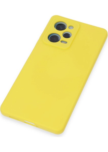 Xiaomi Redmi Note 12 Pro 5g Kılıf Nano Içi Kadife Silikon - Sarı Glstd