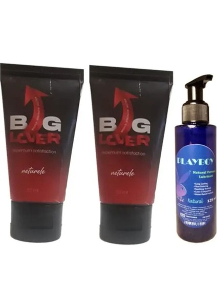 Biglover Erkeklere Maksimum Güç Sertleştiren Katılaştırıcı Jel 2ADET+ Playboy Natural Lubricant 1 Adet
