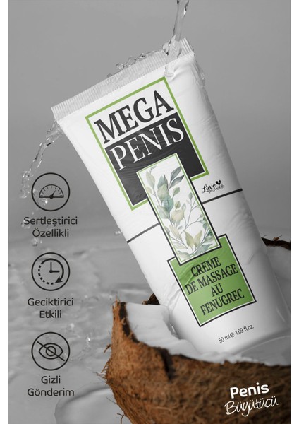 Bitkisel Krem Etkili 50 ml Penis Kremi 1 Adet