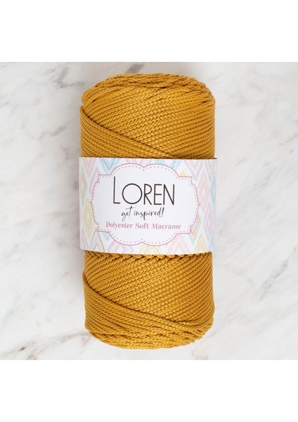 Polyester Soft Macrame Hardal El Örgü ipi - LM061 - 34449