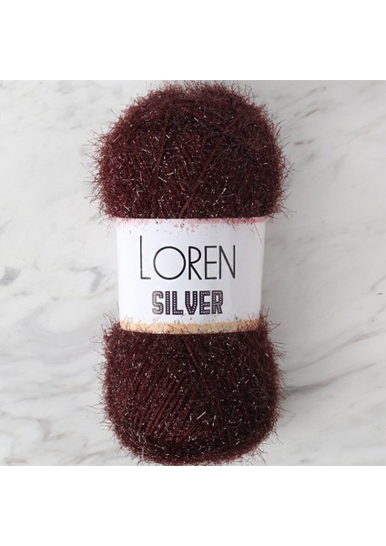 Loren Sılver Kahverengi El Örgü Ipi - RS0093 - 34089