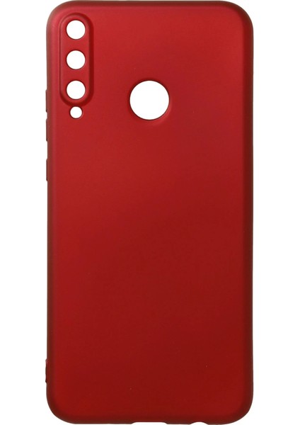 Huawei P40 Lite E Kılıf First Silikon - Bordo Glstd