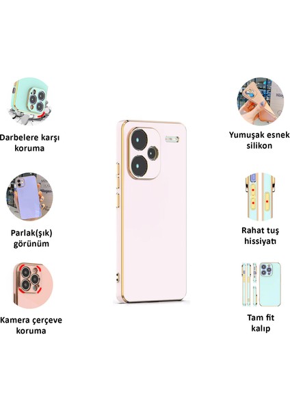 Xiaomi Redmi Note 13 Pro Plus 5g Kılıf Kenar Detaylı Yumuşak Parlak Silikon fiyatları