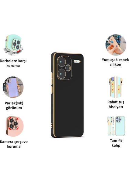 Xiaomi Redmi Note 13 Pro Plus 5g Kılıf Kenar Detaylı Yumuşak Parlak Silikon fiyatları