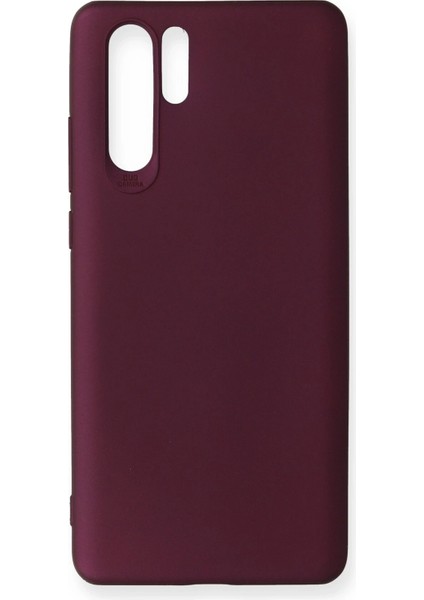 Huawei P30 Pro Kılıf First Silikon - Mürdüm Glstd