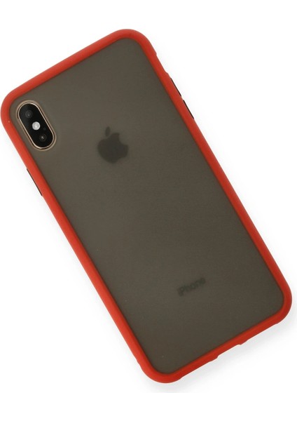 Apple iPhone Xs Max Kılıf Montreal Silikon Kapak - Kırmızı Glstd