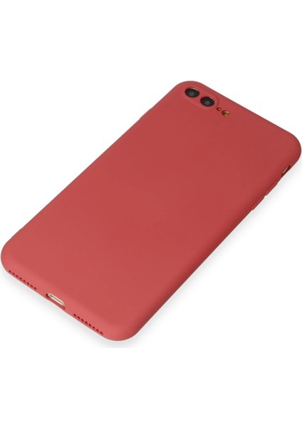 Apple iPhone 7 Plus Kılıf First Silikon - Kiremit Glstd
