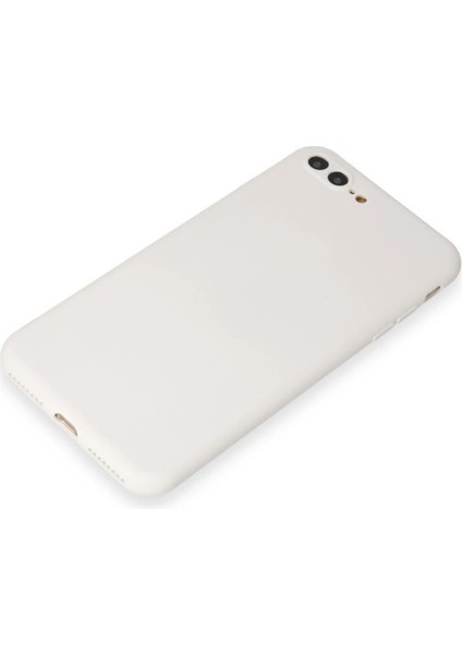 Apple iPhone 7 Plus Kılıf First Silikon - Beyaz Glstd