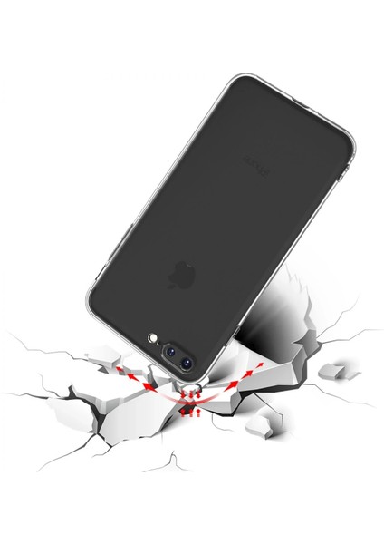 Apple iPhone 8 Plus Kılıf LüX Şeffaf Silikon Glstd