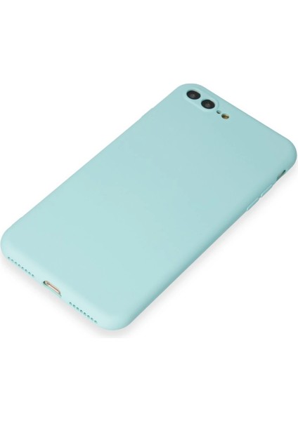 Apple iPhone 7 Plus Kılıf First Silikon - Turkuaz Glstd