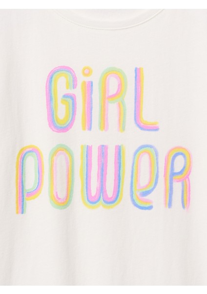 Kız Çocuk Kırık Beyaz Grafik T-Shirt fiyatları