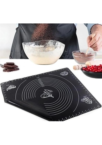 Buffer Silikon Çok Amaçlı Geniş Hamur Matı Hamur Açma Matı 40*50 cm